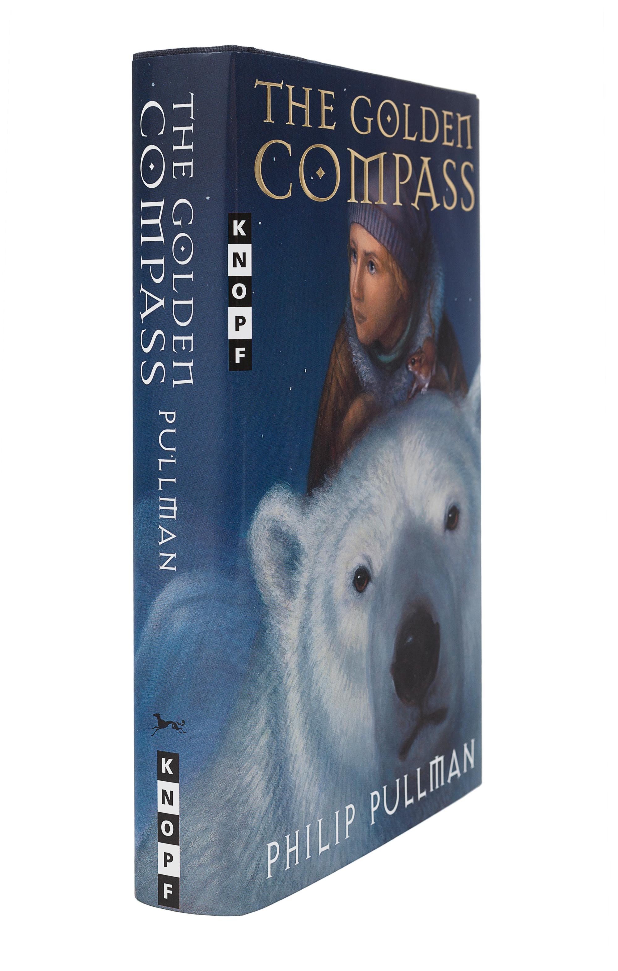 PULLMAN, Philip. [His Dark Materials trilogy:] The Golden Compass . — The Subtle Knife . — The Amber Spyglass . New York: Alfred A. Knopf, 1996-1997-2000.