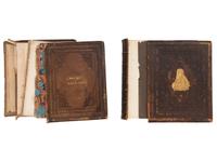 [EARLY PHOTOGRAPHY]. Trio of Yale albums, dated 1856, 1860, & 1868, ft. individual and group portraits, scenes around campus, and inscriptions from classmates incl. many soldiers.