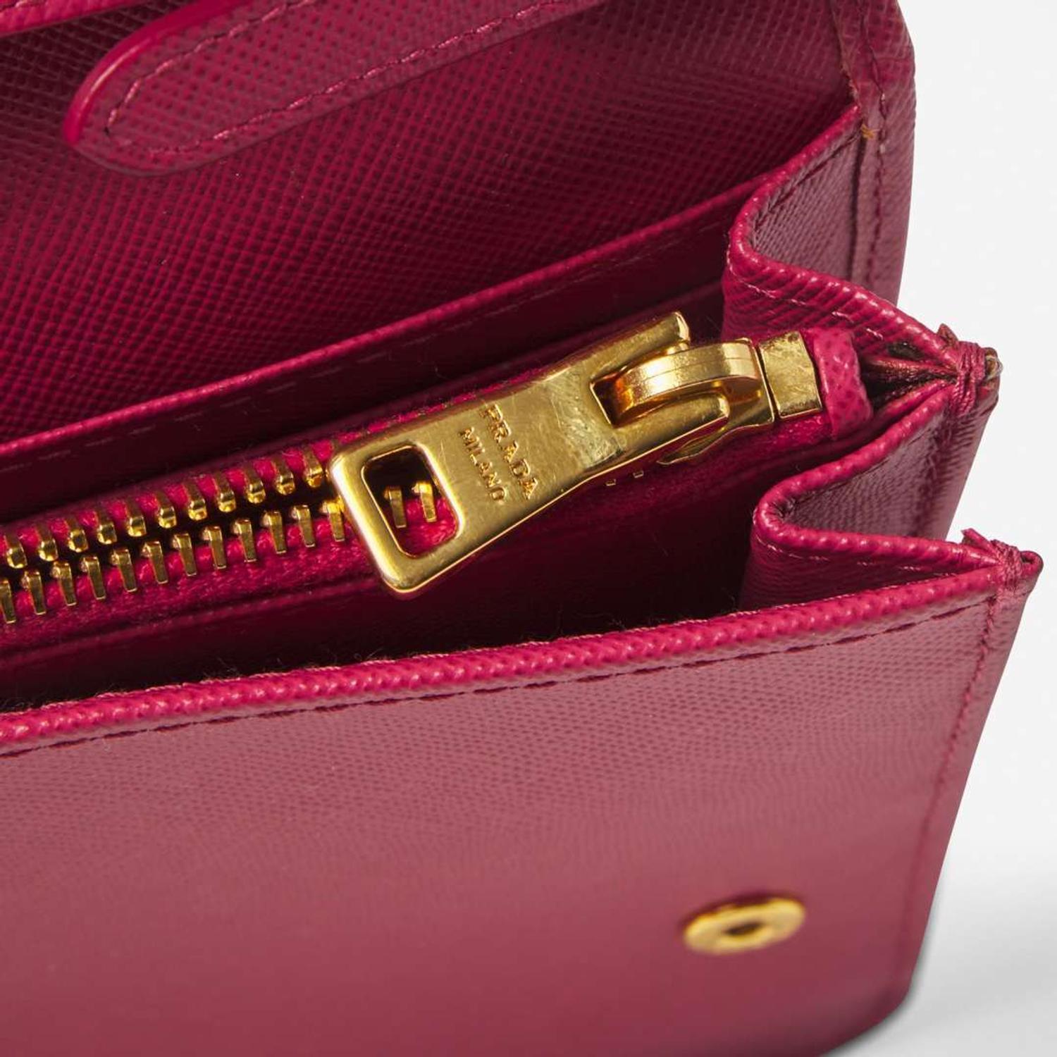 A Pink Prada Wallet Crossbody Purse Prada
