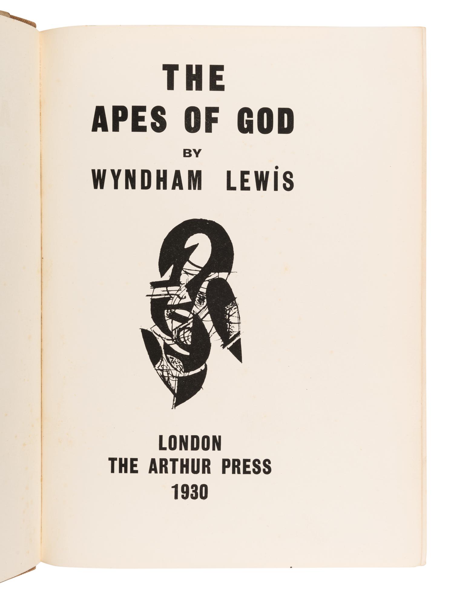 LEWIS, Wyndham (1882-1957). The Apes of God. London: The Arthur Press, 1930.