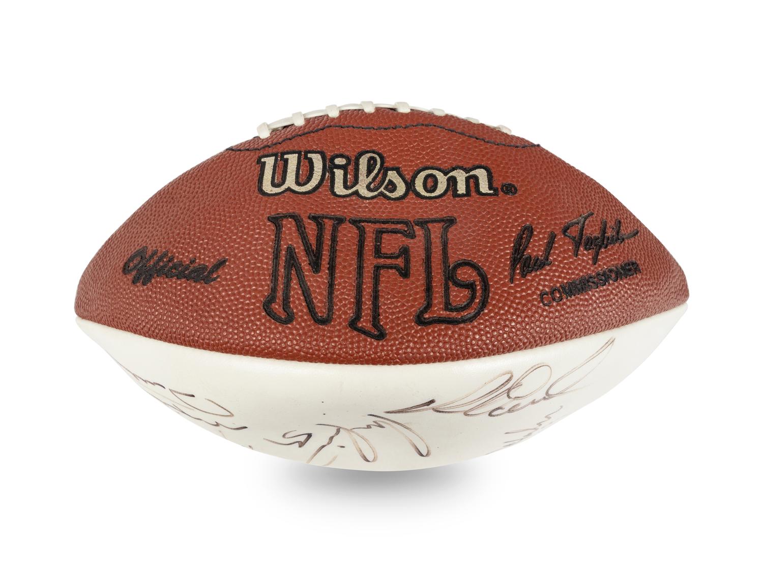 A Chicago Bears Multi Signed Autograph Football Including Walter Payton, Mike Ditka and Mike Singletary (Beckett Authentication Services BAS Certified),