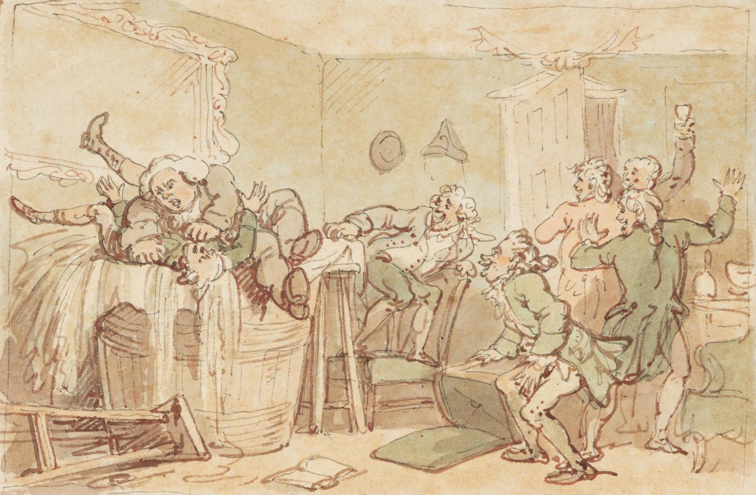 A Group of Ten Drawings: seven illustrations for The Adventures of Roderick Random , and three unpublished illustrations for The Adventures of Joseph Andrews, and His Friend Mr. Abraham Adams