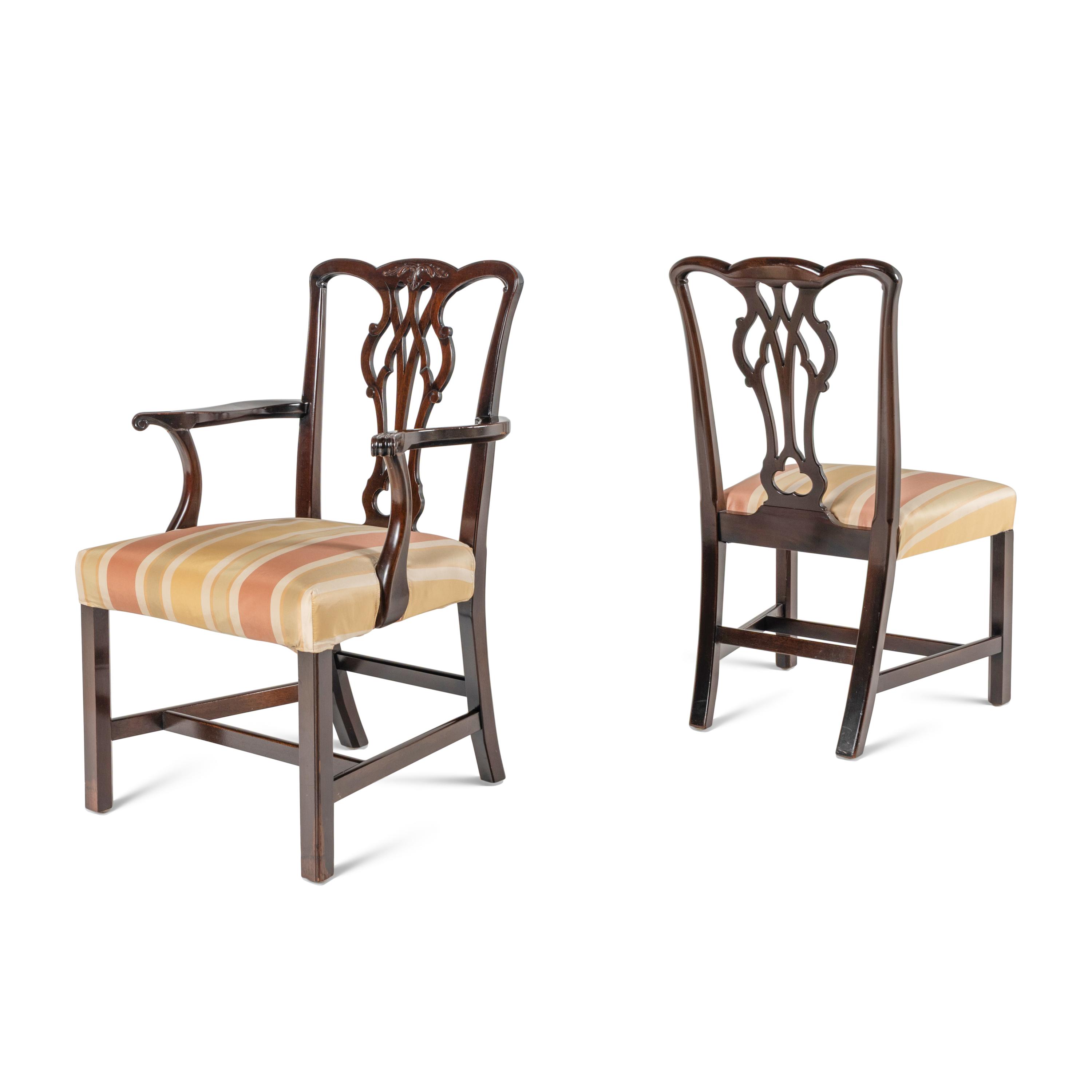 A Set of Twelve George III Style Mahogany Dining Chairs