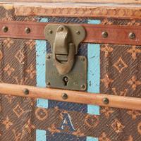 A Louis Vuitton Monogrammed Canvas "Malle Fleurs" Miniature Trunk French, c.1910