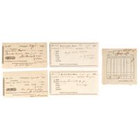[STOCKS & OTHER FINANCES]. A group of 35 items, including 19th-20th century stock certificates.