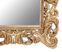An Italian Rococo Style Silvered Wood Mirror