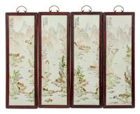 A Set of Four Chinese Porcelain Plaques
