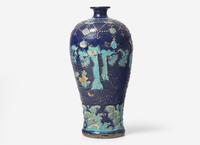 A Chinese Fahua 'Figural' Vase, Meiping