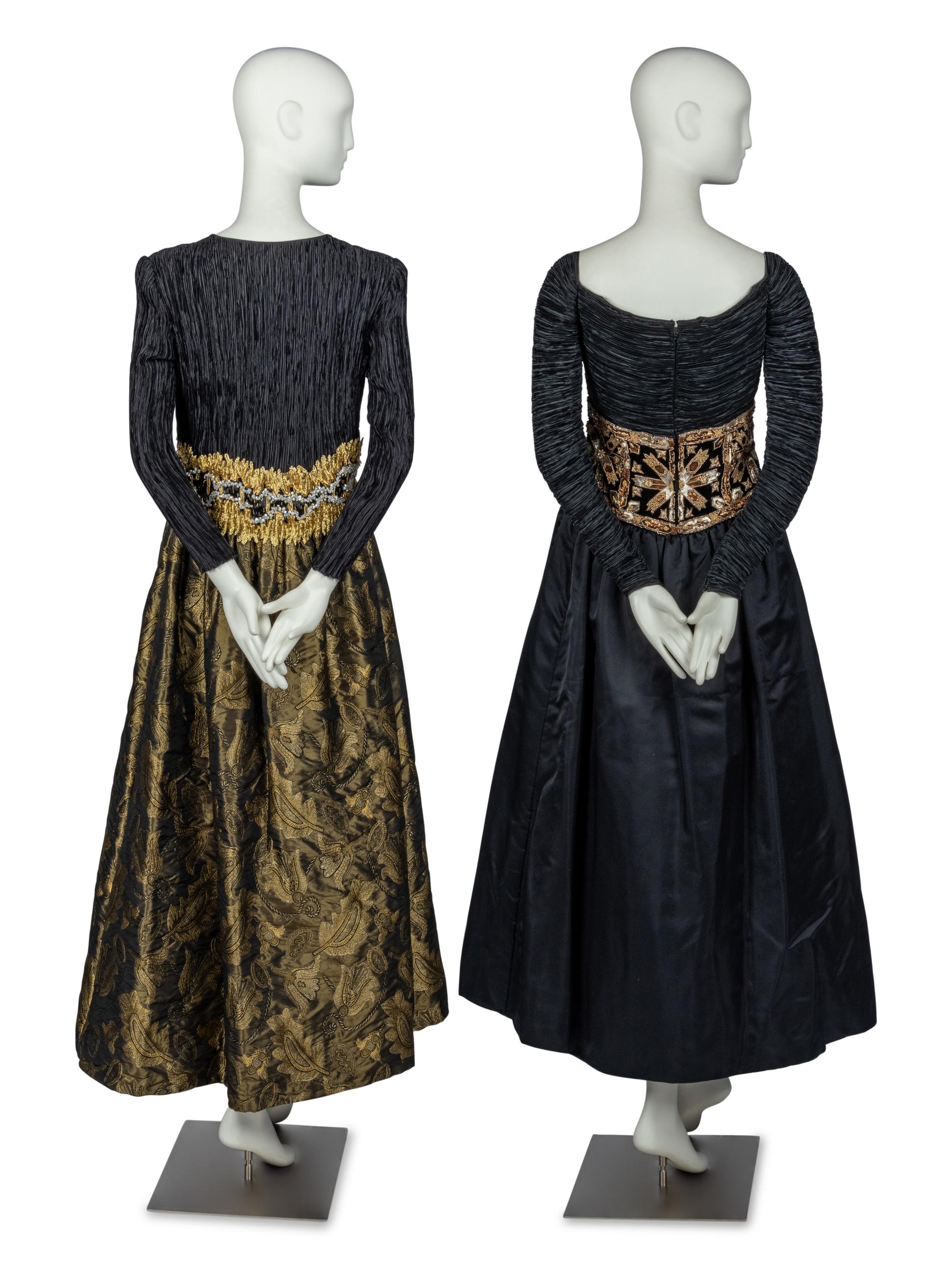 Two Mary McFadden Couture Dresses