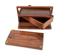 A Chinese Huanghuali and Jichimu Two-Tier Picnic Box