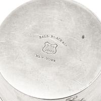 A Rare Masonic Engraved Sterling Silver Collapsible Cup Presented to M.E. Stephen D. Caldwell