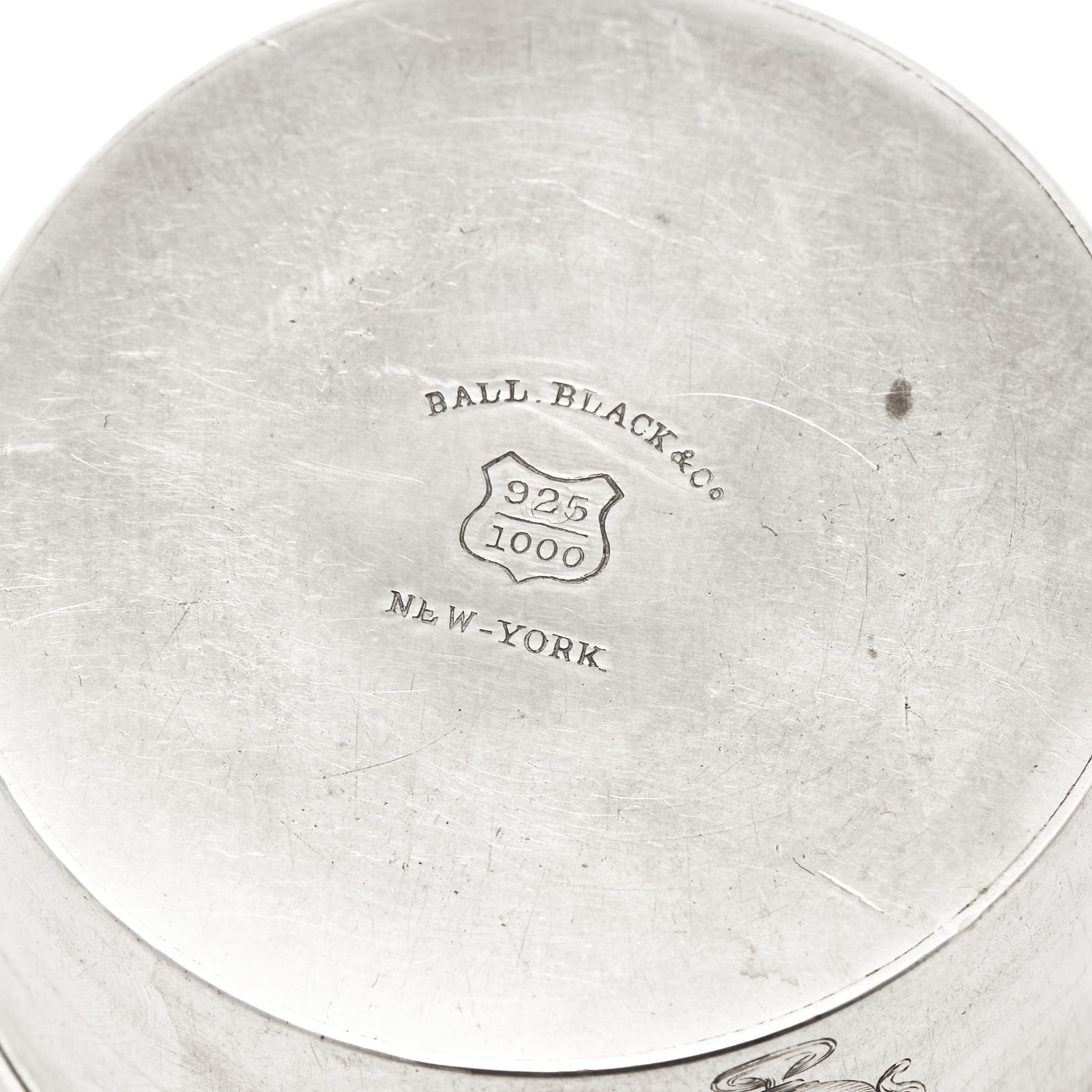 A Rare Masonic Engraved Sterling Silver Collapsible Cup Presented to M.E. Stephen D. Caldwell