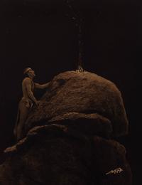 Edward S. Curtis (American, 1868-1952) — Signal Fire to the Mountain Gods