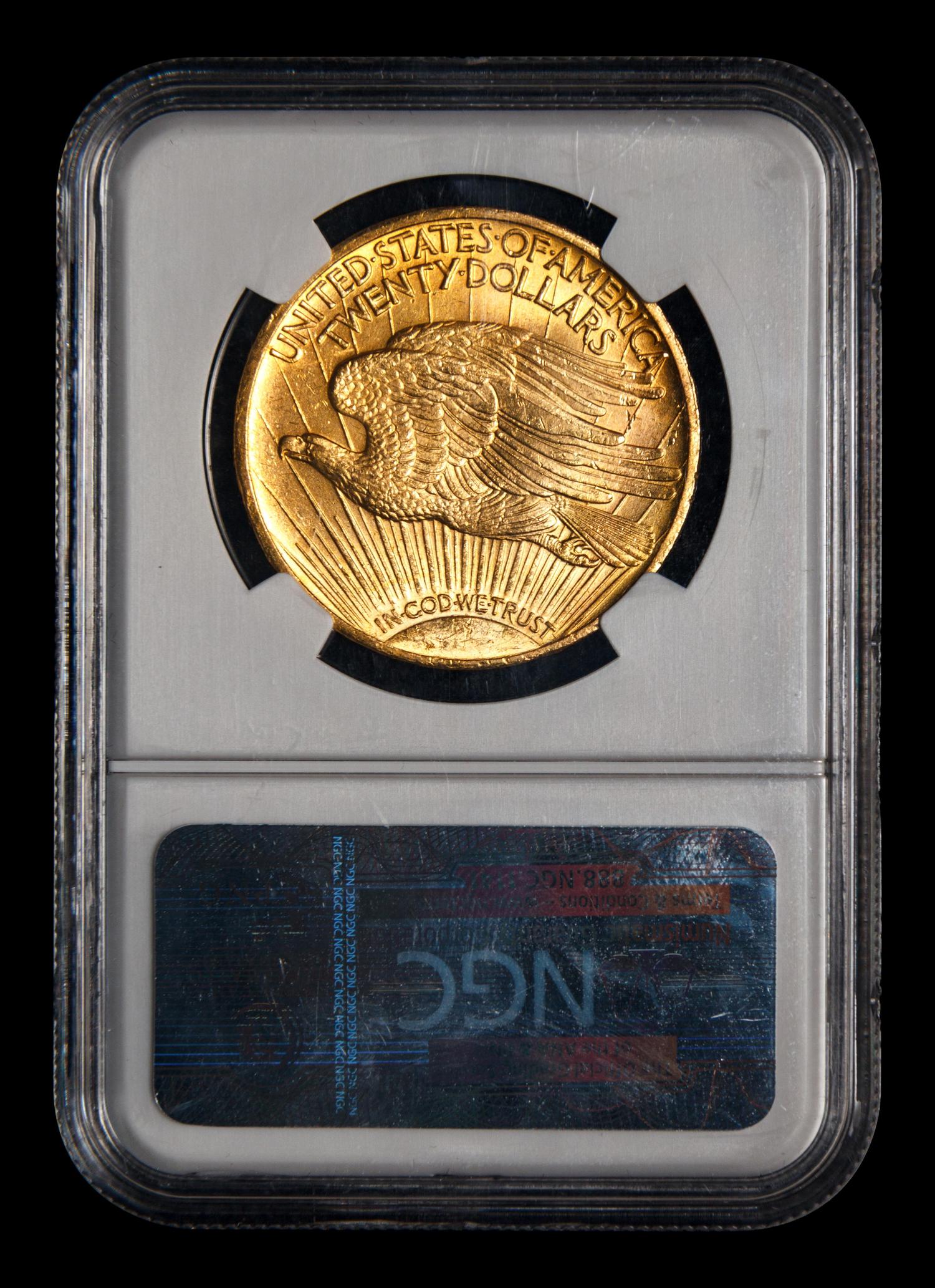 A 1924 Saint Gaudens $20 Gold Coin (NGC MS62)