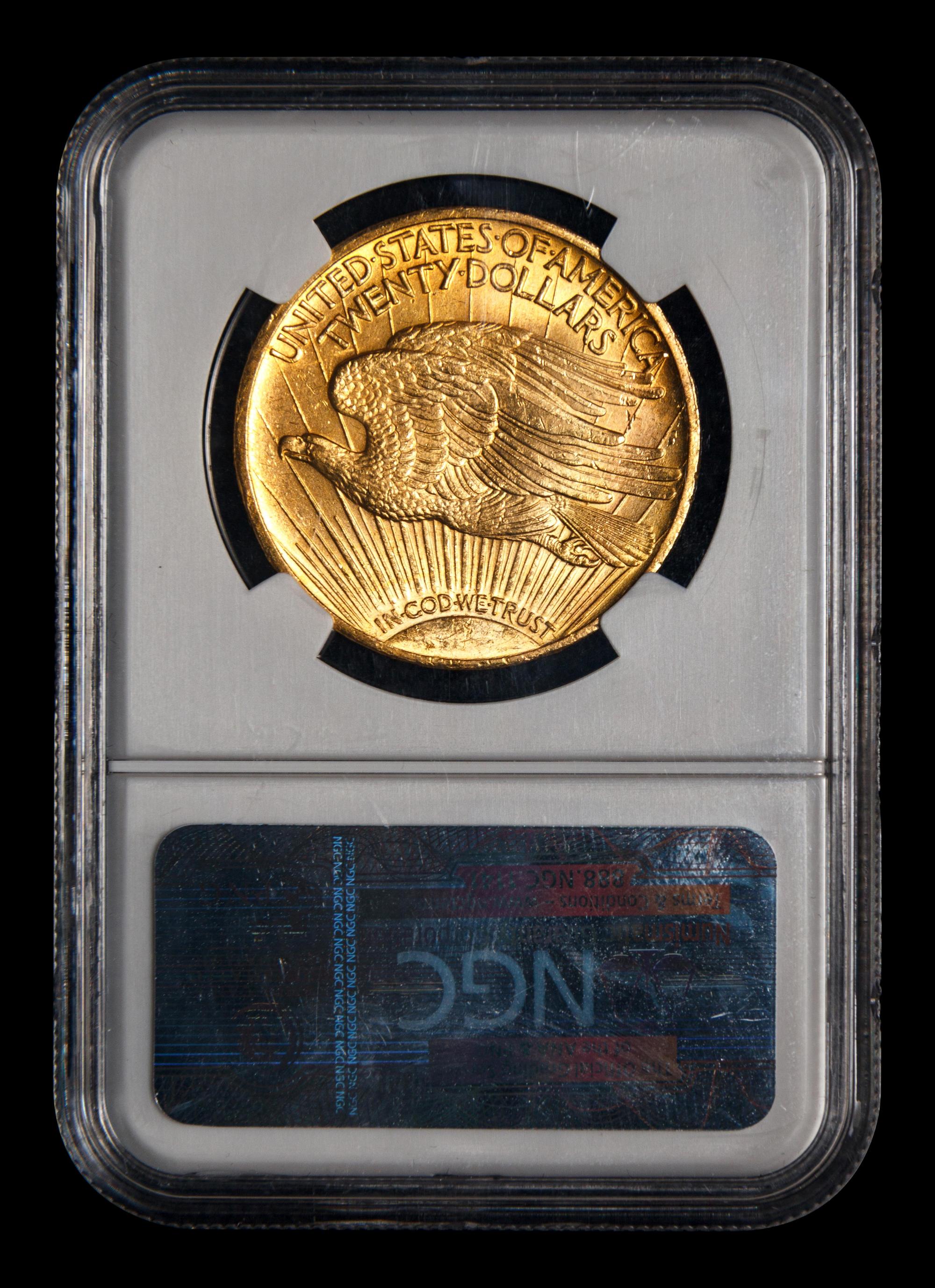 A 1924 Saint Gaudens $20 Gold Coin (NGC MS62)
