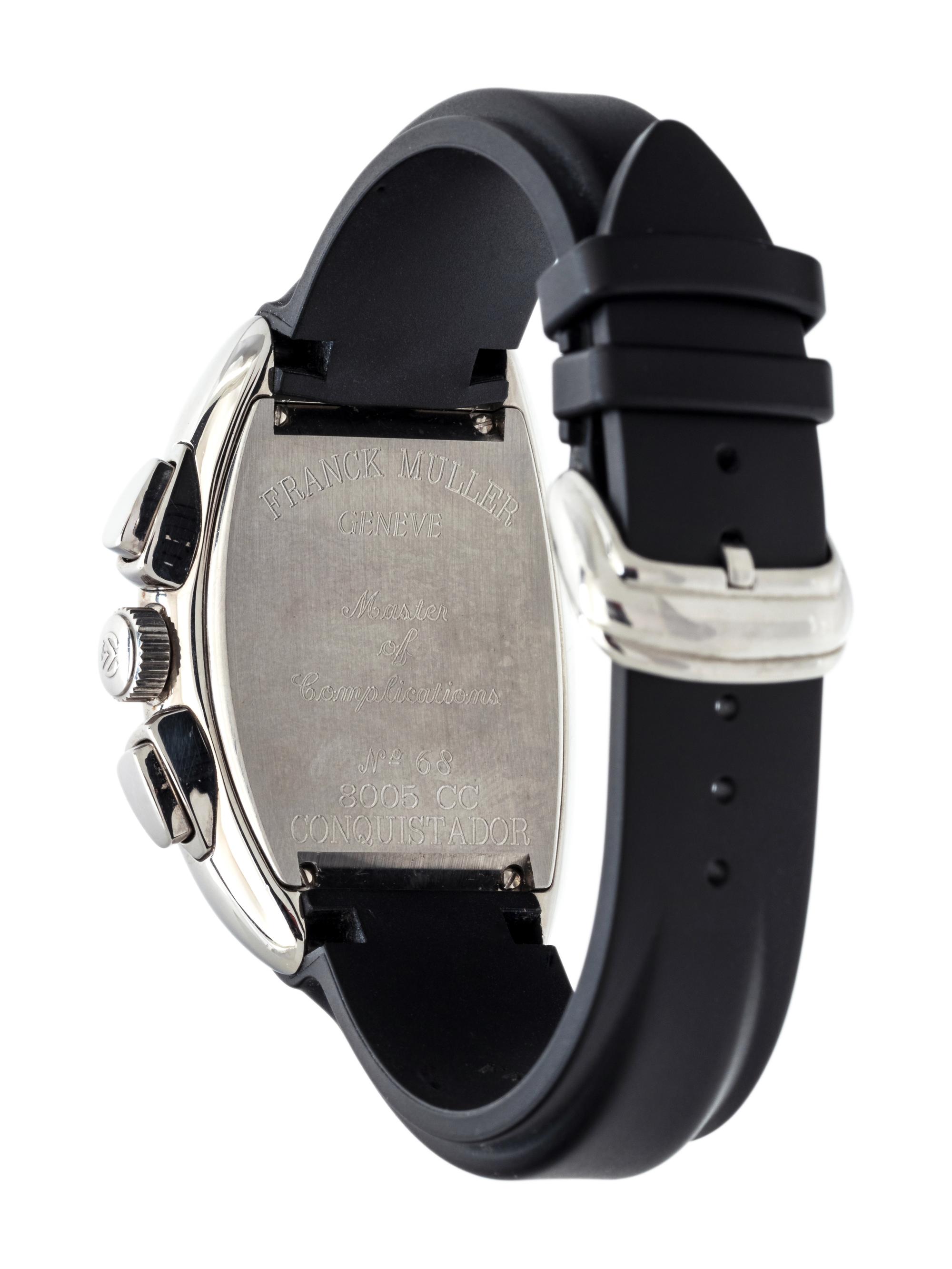 FRANCK MULLER, STAINLESS STEEL REF. 8005 CC 'CONQUISTADOR' CHRONOGRAPH WRISTWATCH