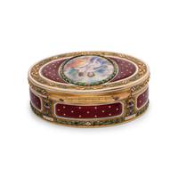 A Louis XVI Gold and Enameled Snuff Box