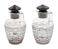 A Pair of Steuben Glass Decanters