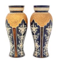 A Pair of Royal Doulton Pottery Vases