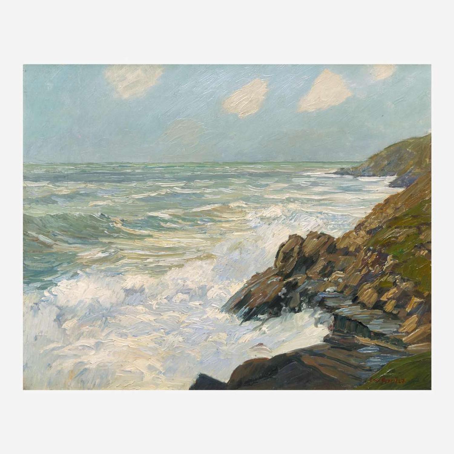 Edward Willis Redfield (American, 1869–1965) Crashing Waves (Maine)