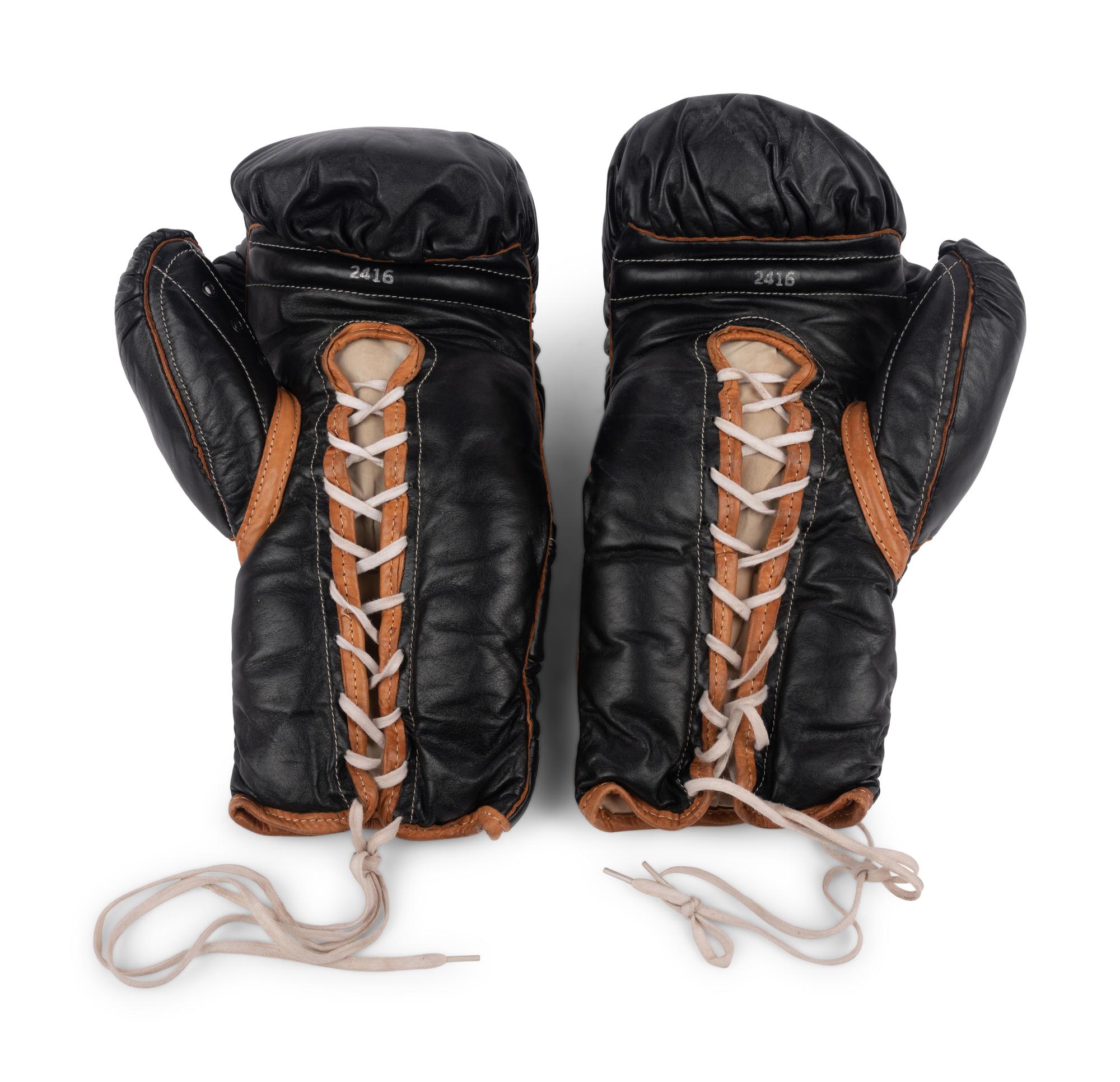 A 1970s Era Muhammad Ali Training Used / Worn Set of Everlast Boxing Gloves