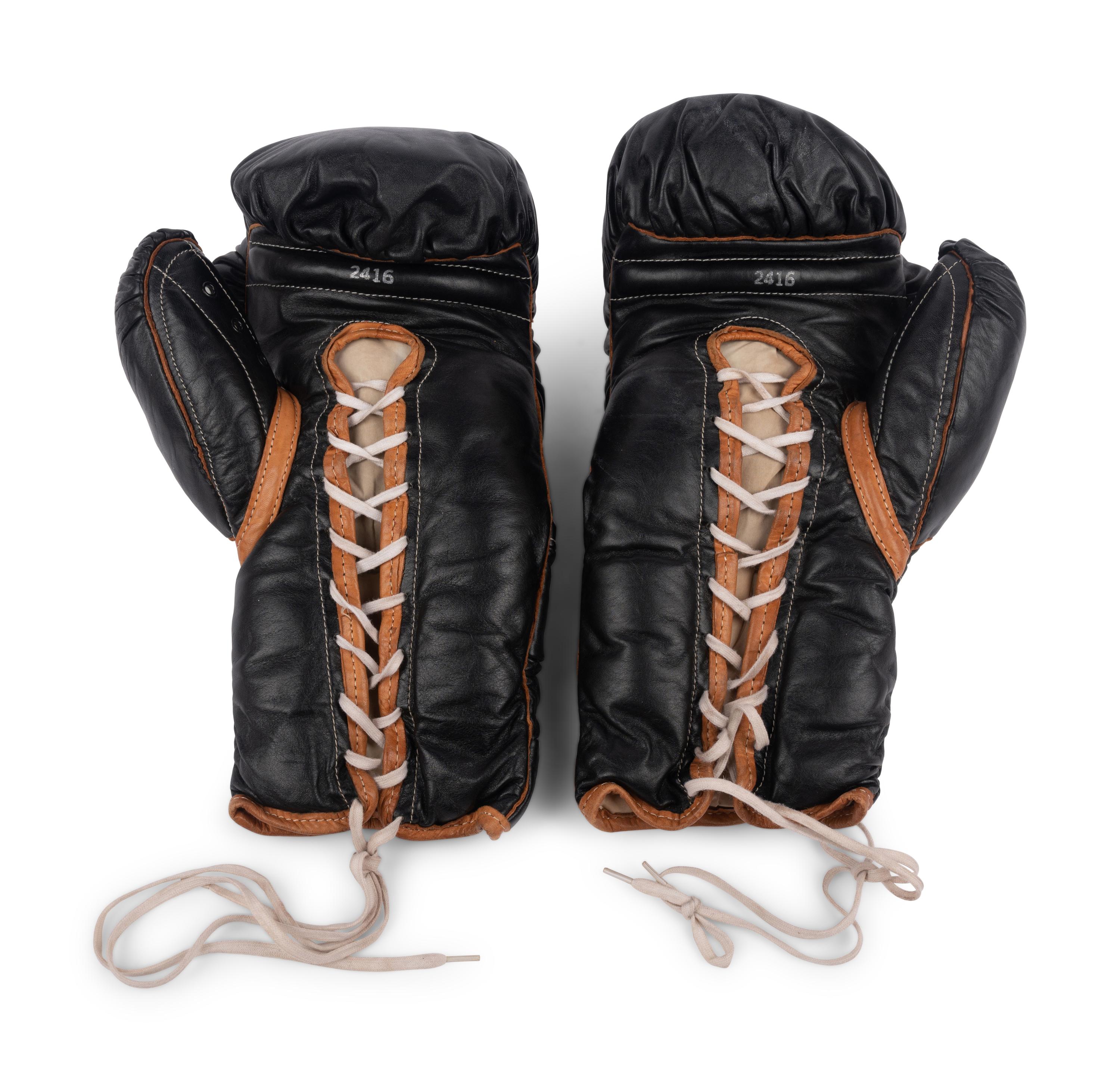 A 1970s Era Muhammad Ali Training Used / Worn Set of Everlast Boxing Gloves