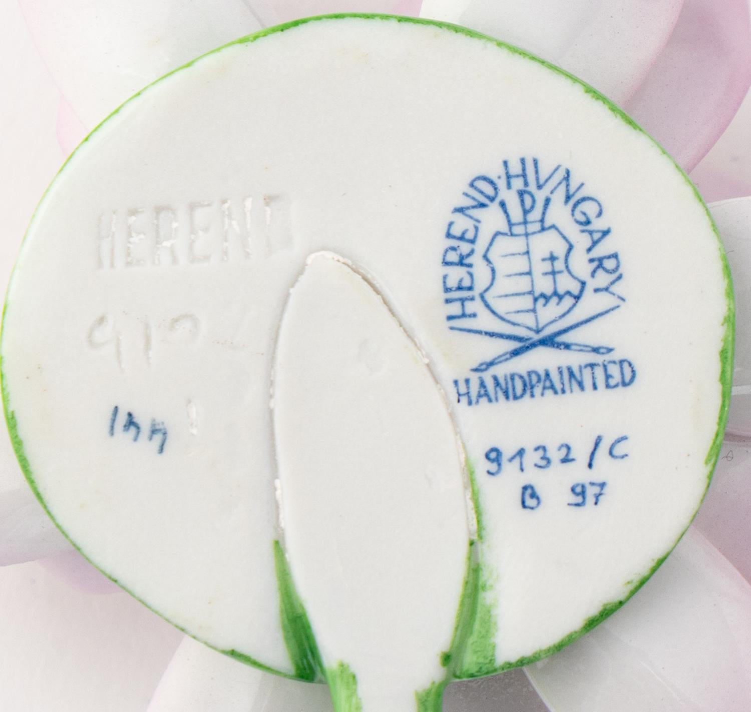 A Group of Thirty-Three Herend Porcelain Flowers