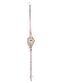 GIRARD PERREGAUX, PLATINUM AND DIAMOND WATCH