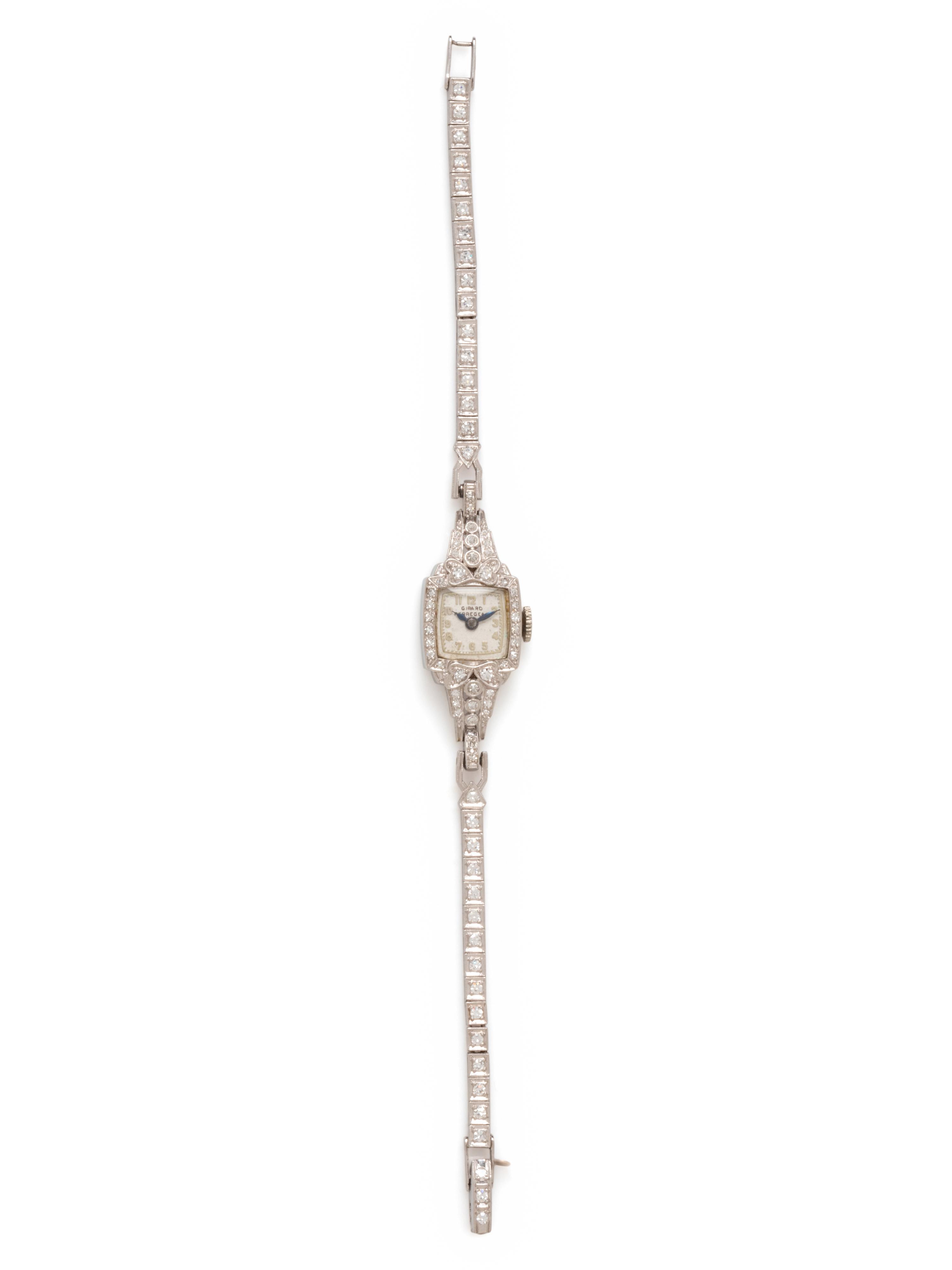 GIRARD PERREGAUX, PLATINUM AND DIAMOND WATCH