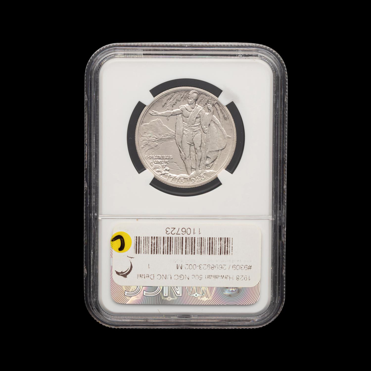 A 1928 Hawaii-Captain Cook Commemorative 50c Coin [NGC-UNC Details-Cleaned]