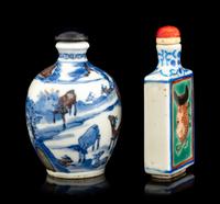 Two Chinese Porcelain Snuff Bottles