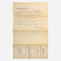 [African Americana] Douglass, Frederick Partially-Printed Document, signed