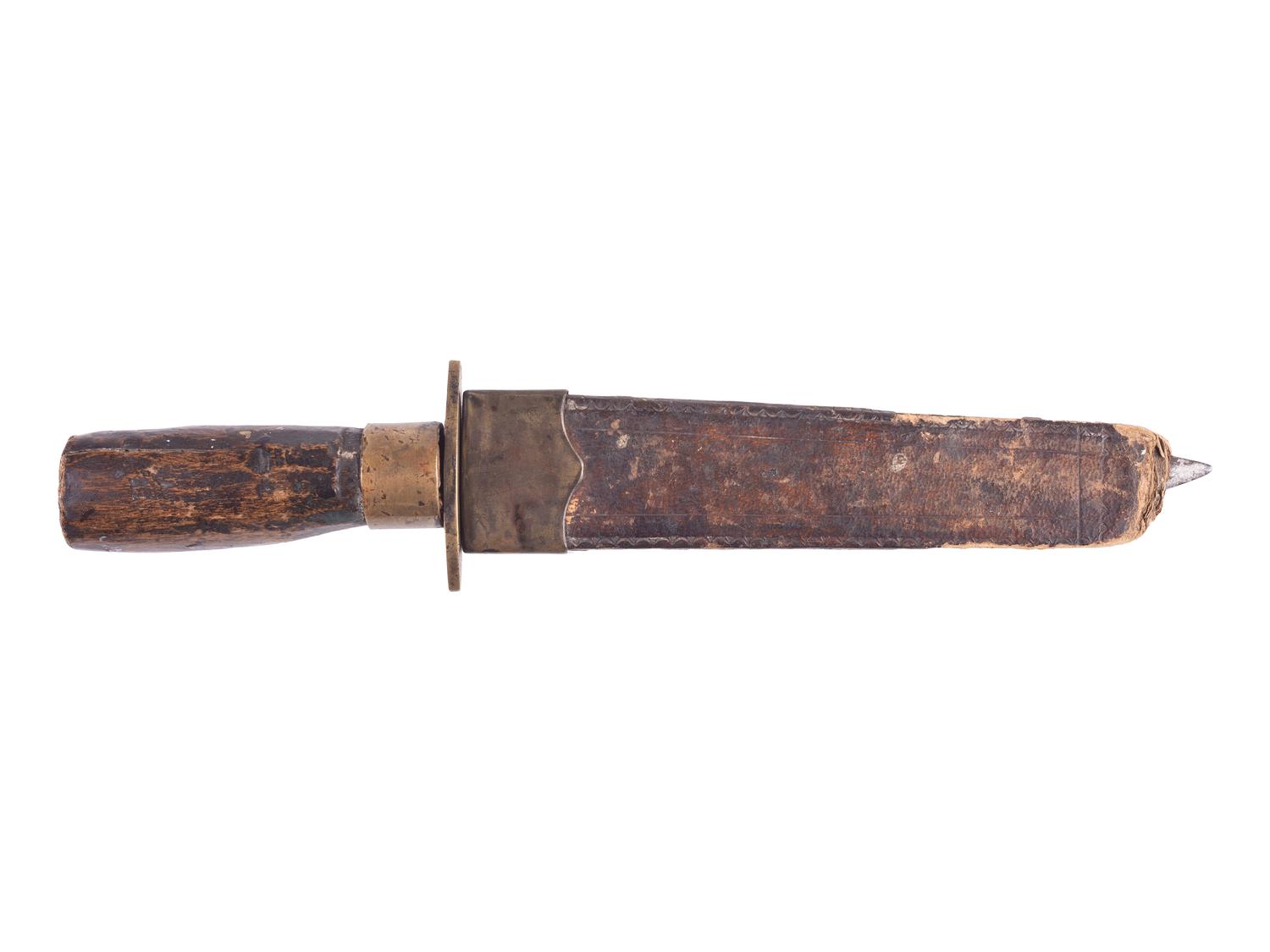 Civil War J.D. Chevalier California Bowie knife and sheath.