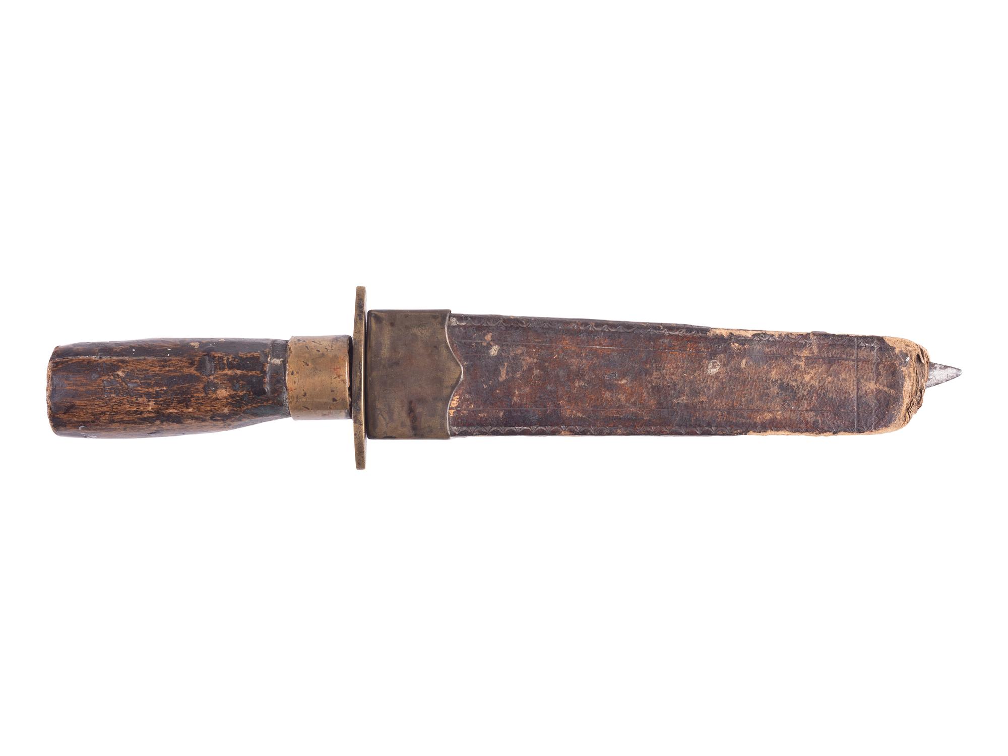Civil War J.D. Chevalier California Bowie knife and sheath.
