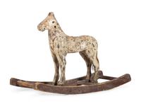 A Folk Art Painted Rocking Horse