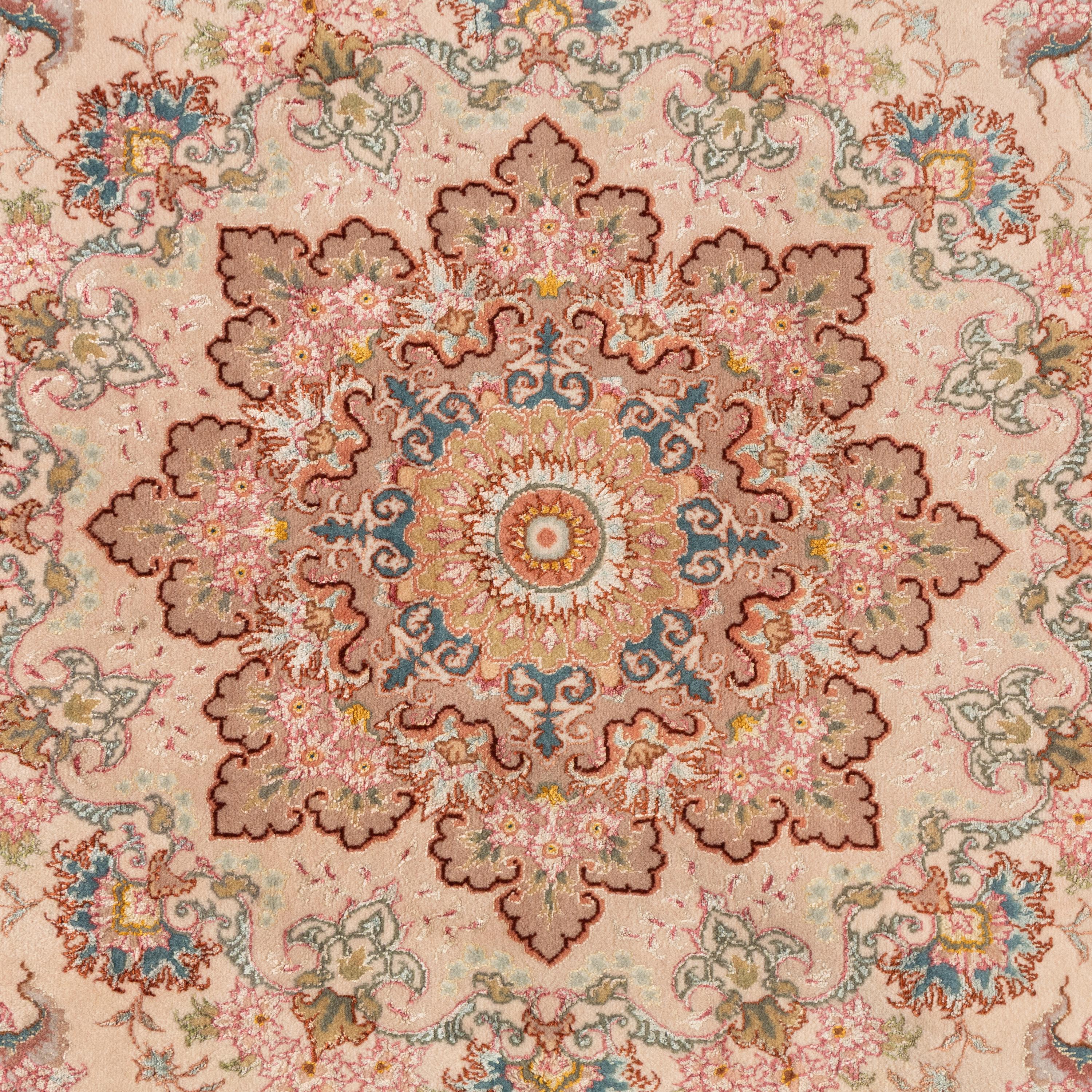 A Qom Silk Rug