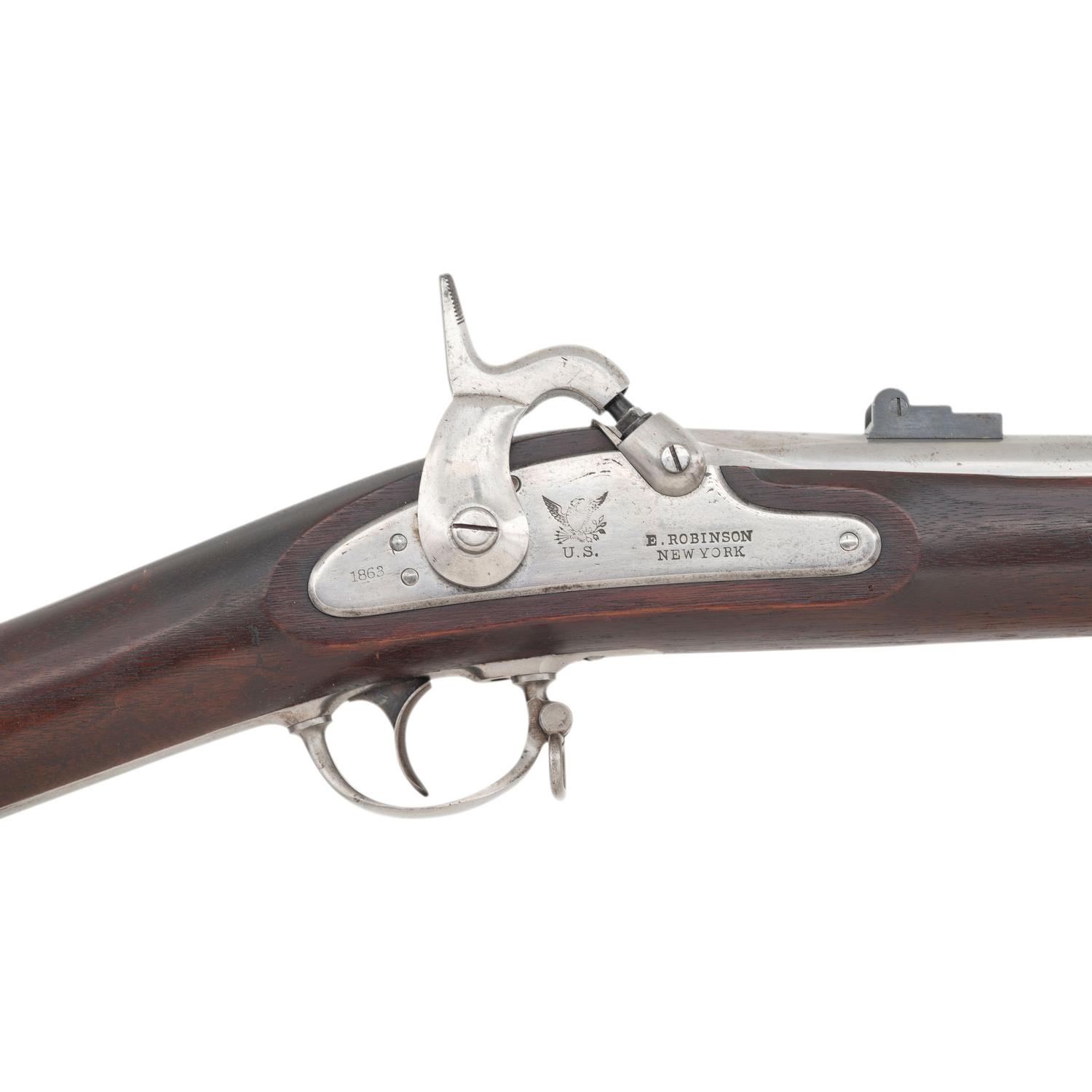 Rare US Model 1861 Contract Rifle Musket by Robinson with W.S. Roberts Stock Mark
