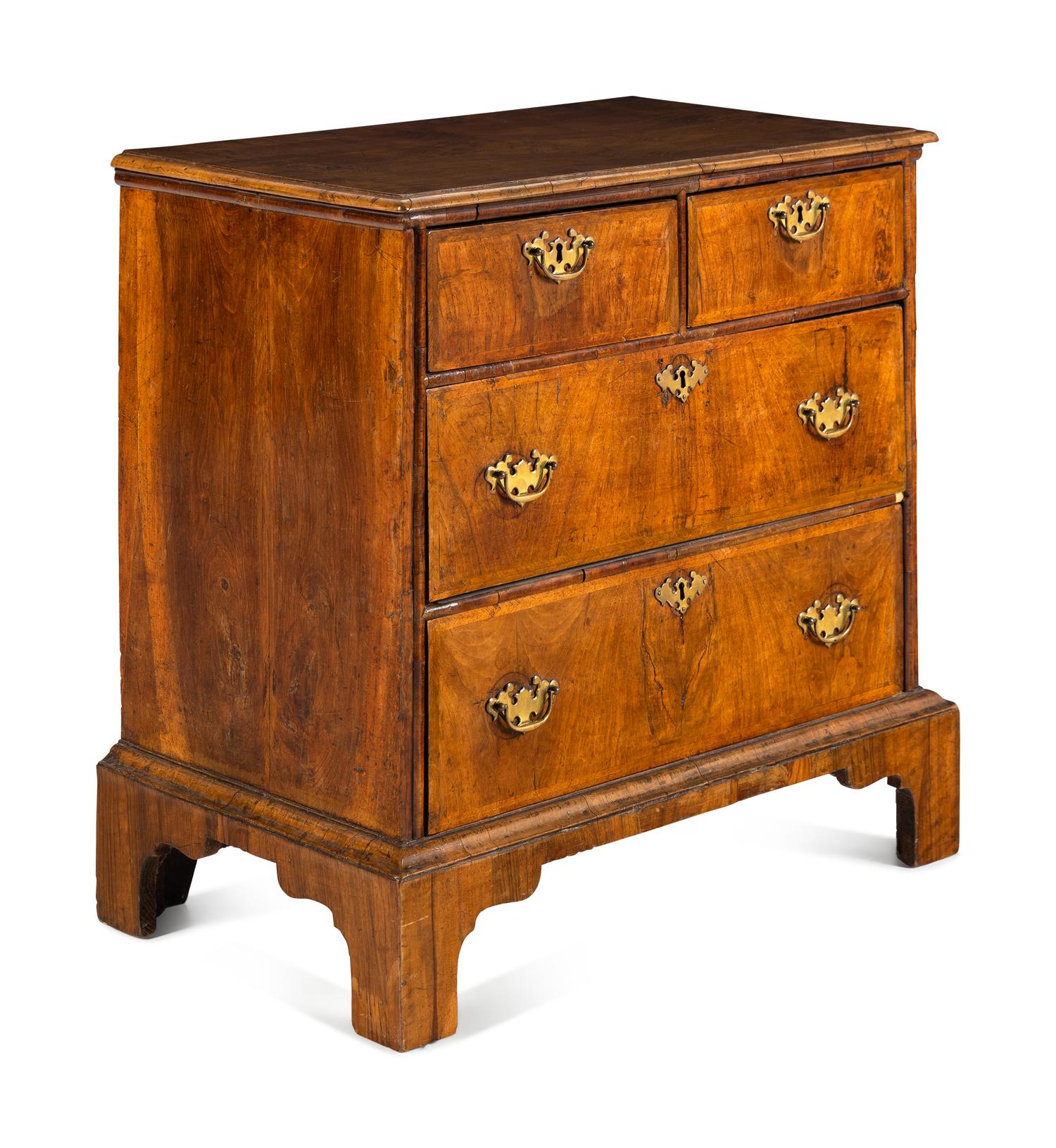 A George II Walnut Chest of Drawers