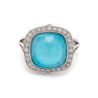 STEPHEN WEBSTER, DIAMOND AND BLUE DOUBLET RING