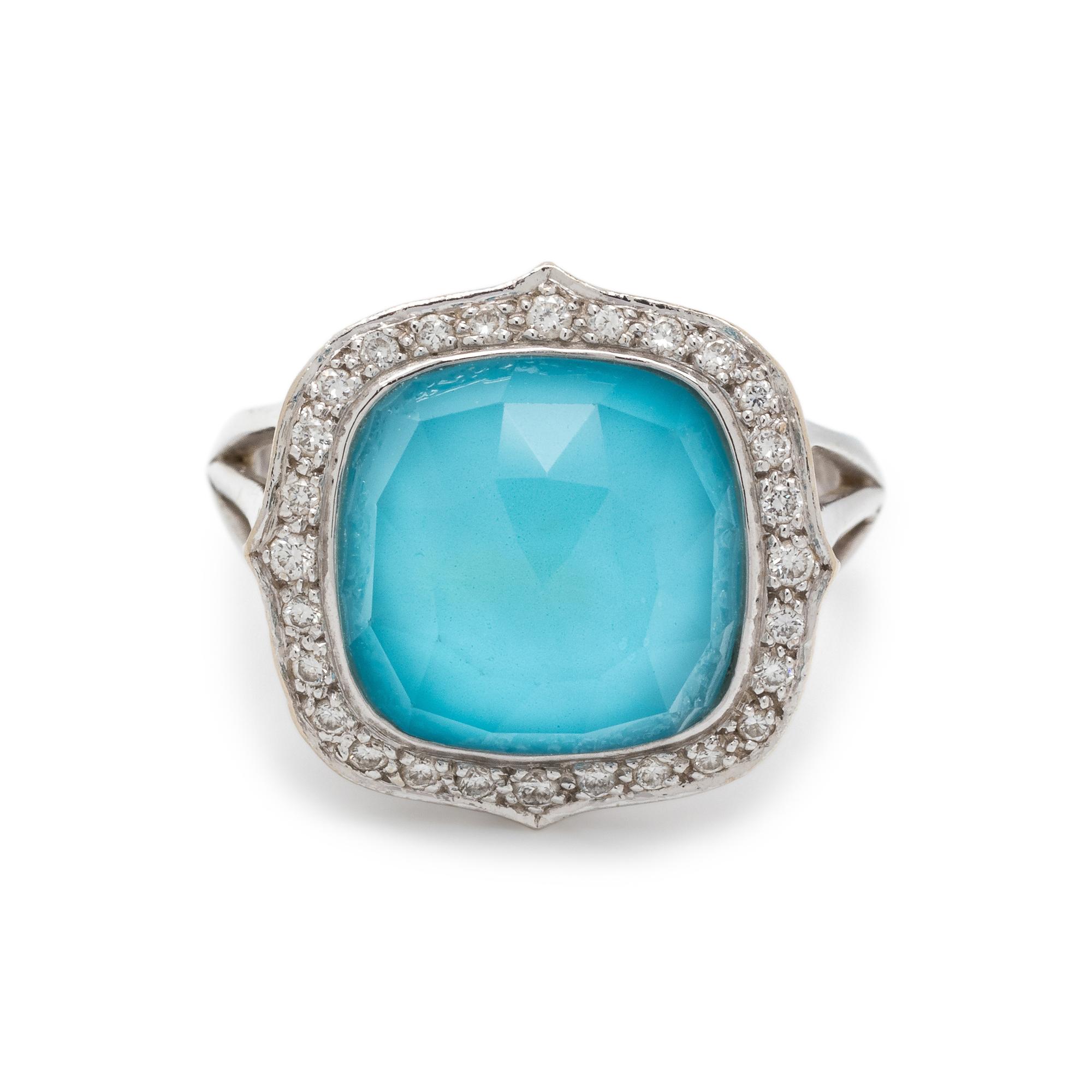 STEPHEN WEBSTER, DIAMOND AND BLUE DOUBLET RING