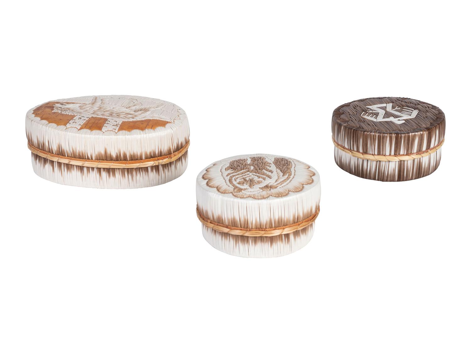 Quilled Birchbark Boxes