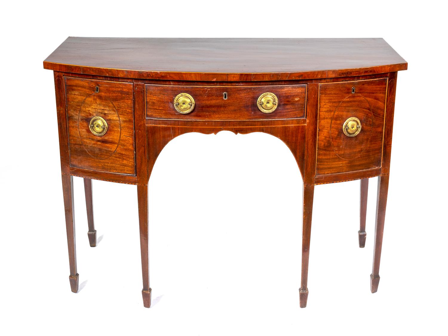 A George III Inlaid Mahogany Bow-front Sideboard — LATE 18TH/EARLY 19TH CENTURY