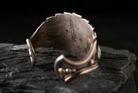 Navajo Silver and #8 Turquoise Cuff Bracelet