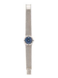 UNIVERSAL GENEVE, 18K WHITE GOLD, DIAMOND AND SAPPHIRE WATCH