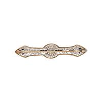 ART DECO, DIAMOND AND ONYX BROOCH
