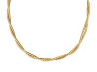 YELLOW GOLD DOUBLE CHAIN NECKLACE