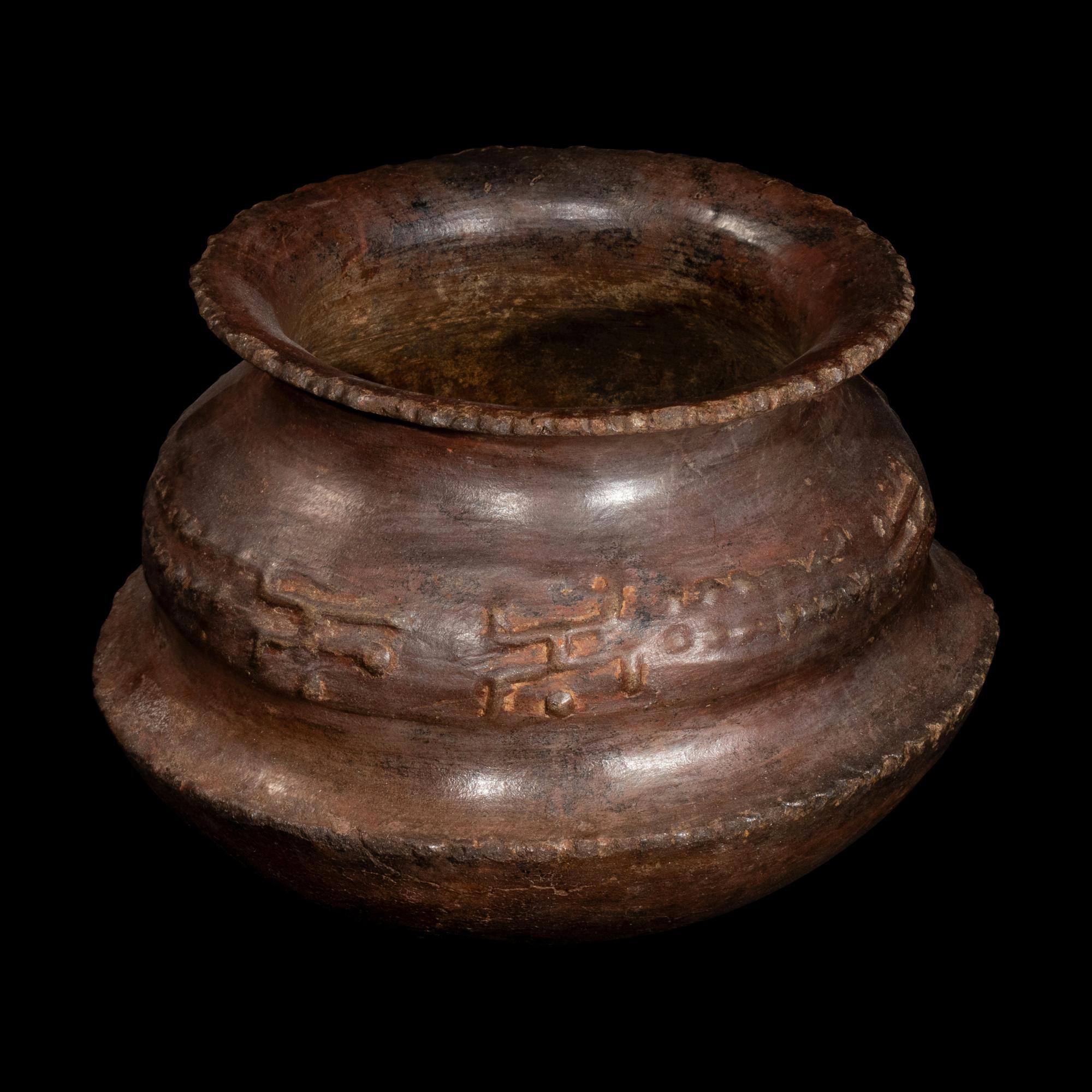 Six San Agustin Burnished Carinated Bowls