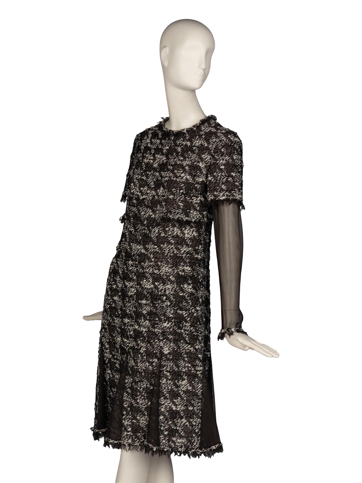 Chanel Pleated Tweed Dress