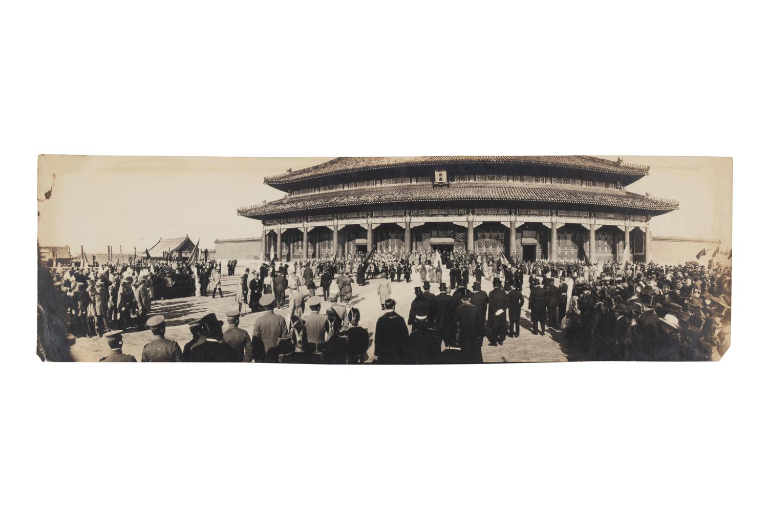 Six Panoramic Photographs of the Hall of Supreme Harmony (Tai-he Dian) During the Boxer Rebellion, 1900