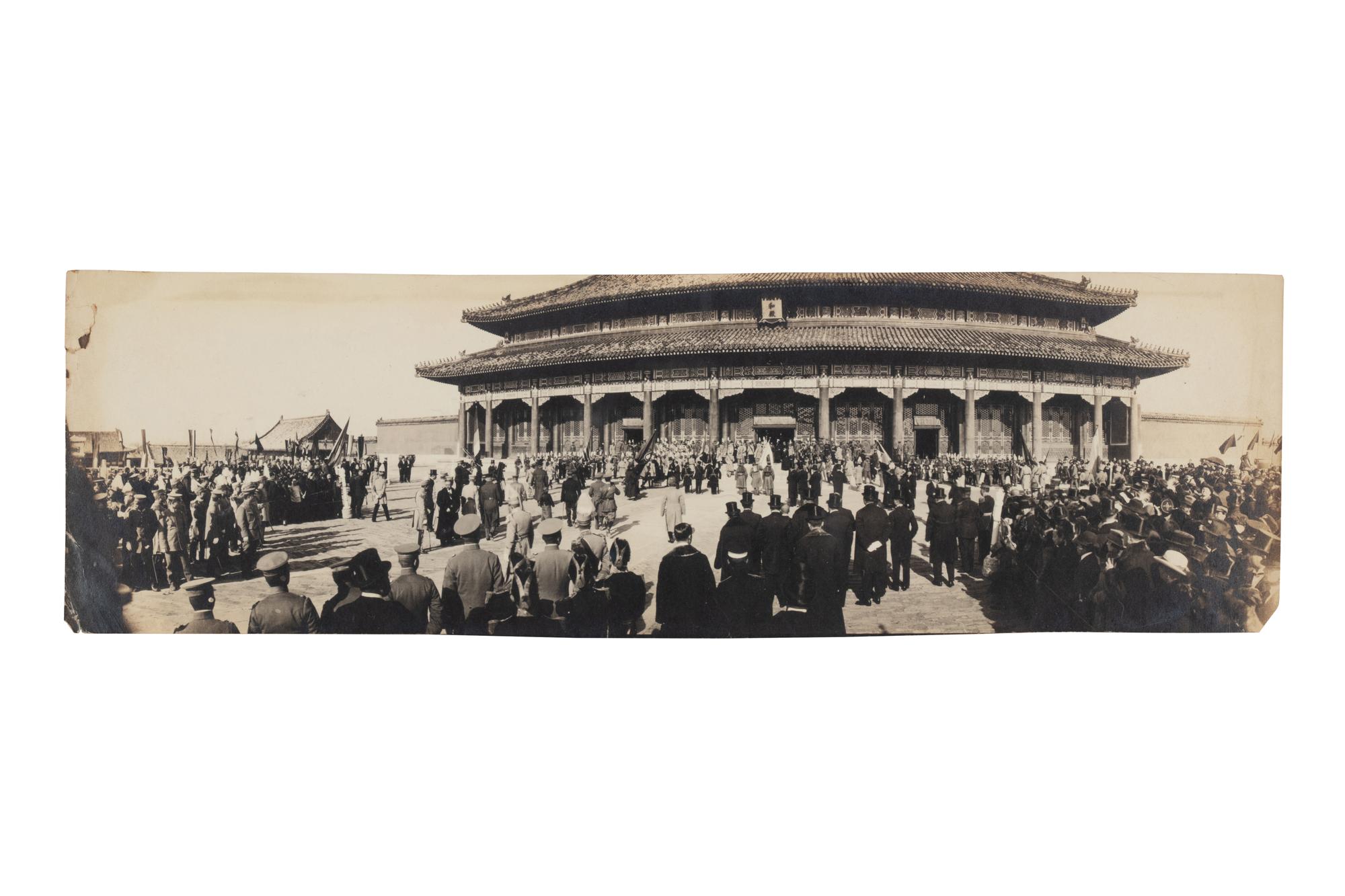 Six Panoramic Photographs of the Hall of Supreme Harmony (Tai-he Dian) During the Boxer Rebellion, 1900